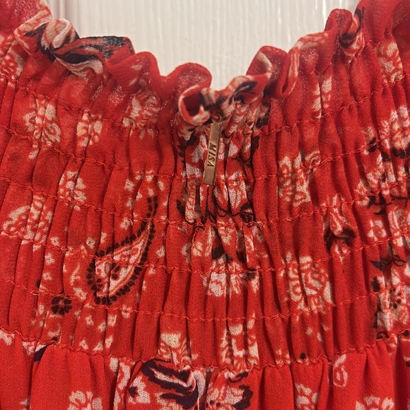 Misa Los Angeles Darla Paisley Mini Dress in Red Floral Paisley Pattern Size XS - Picture 11 of 13